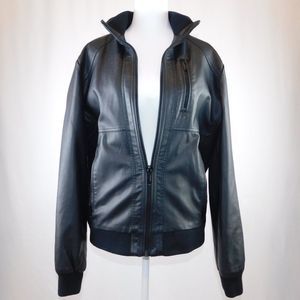 Calvin Klein Vegan Leather Jacket  Small will fit Medium